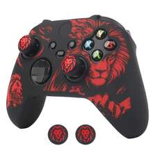 RALAN Lion Design Controller Skin With 2 Thumb Grips Compatible With Xbox Series X/S Wireless Controller , Anti-Slip Silicone Controller Cover Protector Case - Multicolor - View 10