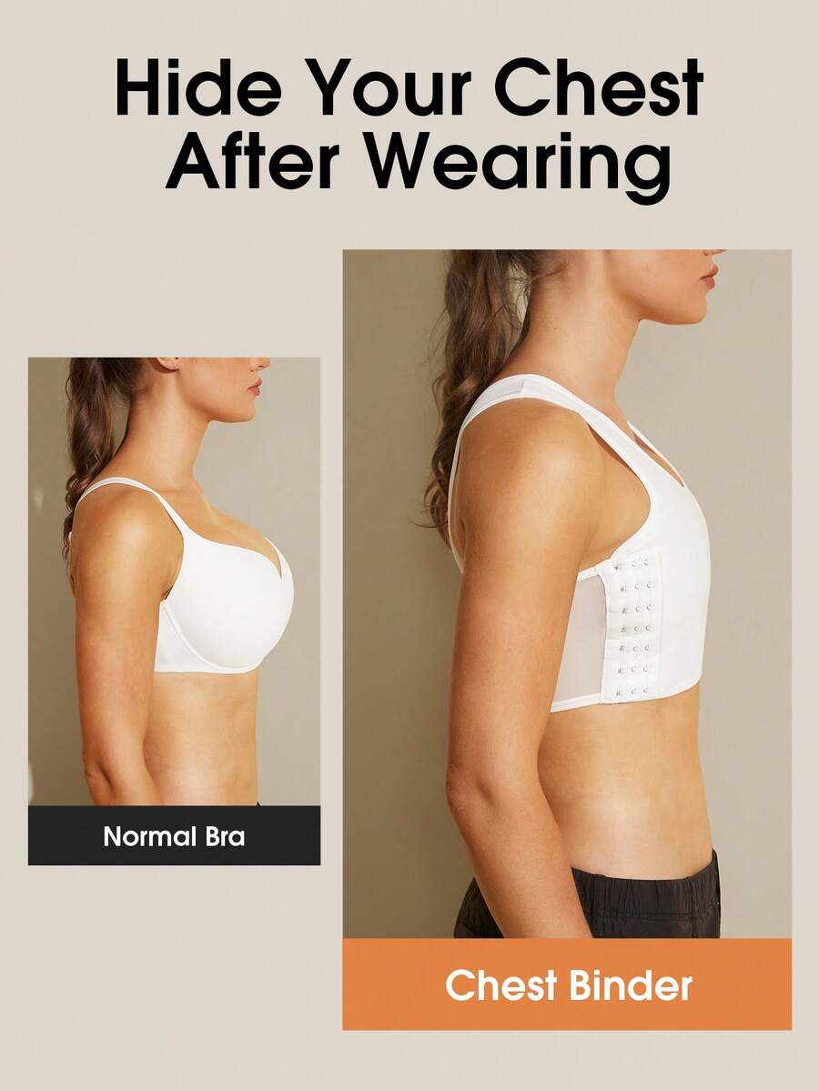 1pc Women Shaping Camisole Bra, Invisible Bust Enhancer Minimizer Bra For Large Bust - White - View 1