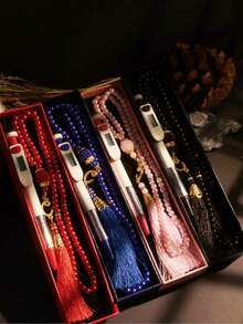 1pc Rosary Counter Set - High-End Packaged Counting Ring, Bracelet With Counter, Counter, Electronic Manual Button Counter, Compact Portable Ring Counter, Thumb Press Counter - Multicolor - View 8