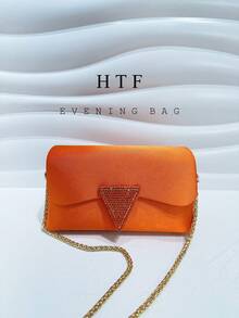 Women's Evening Bag Ladies Day Clutch Envelope Handbag Daily Clutch Wedding Party Bling Gold Chain Crossbody Bags Evening Envelope Handbag Prom Sequin Clutch Purse Chain Shoulder Cross Body Bag For Party