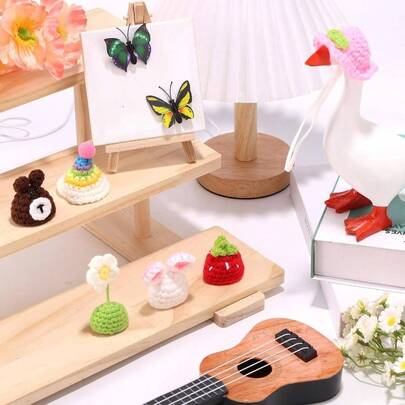 6pcs Porch Goose Outfits Adjustable Clothes Costume Magnetic Geese Statue Key Holder Keychain Decoration