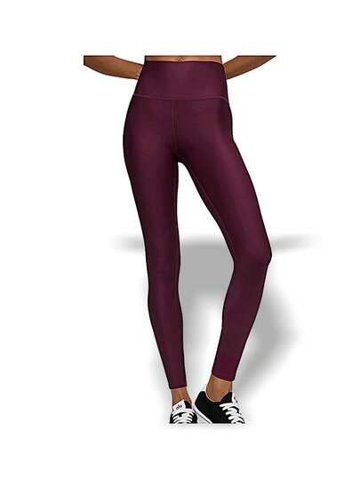 Alo 7/8 High-Waist Airlift Legging Women High Waist Lightweight Breathable Soft Stretch Seamless Close-Fitting Good Elasticity Skin-Friendly Easy Clean Yoga Gym Daily Commuting Travel Spring Summer Purple W5766r-BURGUNDY