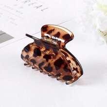 3pcs/Set Leopard Print Semicircle Hair Claws, Retro Minimalist Elegant Hair Accessories, Fashion Versatile Claw Clips For Daily, Casual, Date, Work Use Fashion Hair Clips Fall Winter For Vacation Outfits Woman - 3件套星空 - 查看 2