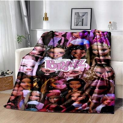 Kawaii  Cartoon Anime Cute Throws Blanket  Sofa Home Hiking Picnic Bed Fashion Super Soft Flannel Blanket Birthday Gift5