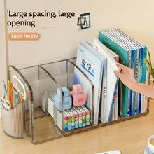 Acrylic Bookends, Transparent Bookshelves, Bookends, Desktop Storage Boxes, Office Document Racks, Student Book Storage Racks, Album Display Racks, Creative Storage