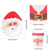 Einweg-Geschirr-Set in Form des Weihnachtsmanns, 7/9 Zoll Einweg-Weihnachtsparty-Pappteller, Einweg-Papierbecher, -Teller, -Servietten, geeignet für 10/24 Gäste, passend für Feierlichkeiten, Weihnachtsdekoration, besonders geeignet für Weihnachtsveranstaltungen und Partyartikel.