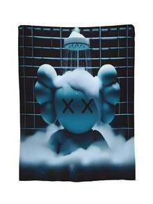 Kawss Kawaii Kaw Blanket Super Soft Warm Bed Blanket Sofa Bedding Bedroom Sofa Office Car, Four Seasons Cozy Shaggy Blanket Girls Boys Adult Gift No Linting, Machine Washable - 黑色 - 查看 3