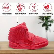 DSneaker Candle For Sneakerhead Room Decor - Shoe Candle Gifts For Sneaker Heads - Birthday Cake Topper - Sneakerhead Gifts - Sneaker Head Room Decorations And Sneaker Head Gift Red Oct Small - 變化 - 查看 3