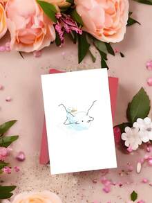 1pc Humorous Rude Snowman Christmas Cards With Envelopes - Playful Snowman Design, Festive Holiday Greetings For Family, Friends & Colleagues - Multicolor - View 12