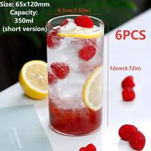 13 Oz Drinking Glass, Tall Stem Glass - Elegant Bar Glassware, Suitable For Water, Juice, Beer, Beverages And Cocktail/Mixed Drinks, Lead-Free Pint Glass, Glass Drinking Cup - Multicolor - View 10