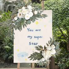 2pcs/Set Artificial Simulated Roses Wedding Decoration Flower For Wedding Birthday Holiday Party Home Festivals Indoor Outdoor Table Wall Door Window Chair Decoration Fake Flowers, Valentine's Day Decoration, Mother's Day Decoration - trắng - Xem 8