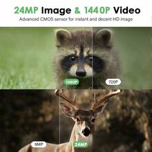 Trail Camera 4K 48MP Game Camera With Motion Activated, Low Glow Infrared LEDs Night Vision 130° Wide Angle For Outdoor Wildlife Deer, Green - Dark Green - View 8