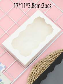 2/5pcs/10PCS/20pcs White/Pink/Black/Brown Gift Box With Transparent Windows - Perfect For Christmas Party Gifts, Wedding Souvenirs And Hand-Written, Sturdy Cartons For Display | Transparent Window Design | Durable Gift Box, Gift Box