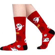 Men's Funny Novelty Crazy Pattern Dress Socks For Gifts - Blue/Red/Green/Multicolor Halloween-6m - View 5