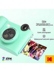 Kodak Smile+ 拍立得相機 1000萬像素 3種濾鏡 zink無墨水列印 藍牙連結列印手機照片 支援TF卡 - 綠色套裝 - 查看 4