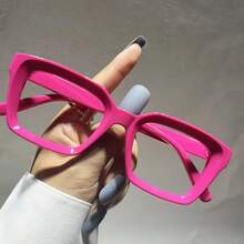 Simple Square Blue Light Glasses Set For Men And Women, Y2K Jelly Color Fashion Glasses, Dopamine Color / Multi-Color / Leopard Print / Textured Matte Black, Unisex Computer, Gaming, Reading Glasses, Women's Personalized Glasses, Plain Glasses, Suitable For All Seasons, Autumn And Winter Business Wear, Is A Stylish, Simple And Versatile Item, Very Suitable For Gifts Or Personal Use - Nhiều màu - Xem 7
