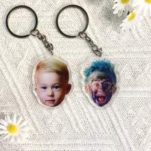 Personalized Photo Keychain, Lover Photo Creative Keychain, Wedding Anniversary Gift, Custom Acrylic Charm, Family Photo Keychain, Pet Photo - Multicolor - View 8