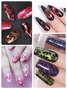 Beautizon Nailartlab 美甲多功能猫眼效果美甲磁铁套装，UV 凝胶猫眼设计美甲产品，易设计法式猫眼形状，专业沙龙凝胶抛光美甲工具美甲沙龙必备美容初学者配件