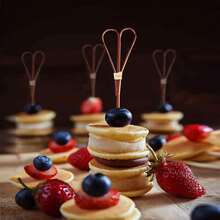 10-100pcs Bamboo Skewers, Fruit Picks, Candy Sticks. Appetizers, Cakes, Desserts, Suitable For Birthday, Wedding, Family, Restaurant, Party, Bar, Picnic, Graduation. Tableware Accessories, Christmas - Multicolor - View 4