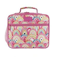 'Style 321' Insulated Crew Lunch Bag W Bottle Holder Boho Rainbows - Pink - View 3