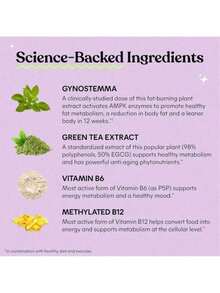 Selling Fast![Weight Loss Products]Lemme Burn AMPK Activator Fat Burner,Actiponin Gynostemma, Green Tea Extract,B6 & B12,Belly Fat Support & Metabolism Booster For Men & Women,Vegetarian, Gluten-Free,60 Capsules. Women's Health. - 1 件 - 查看 6