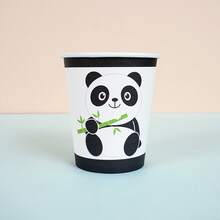 Copos de papel descartáveis para festas, copos de papel com estampa de panda e animais de desenho animado de 25 g, 10/25/30 ml. Adequados para diversos fins, artigos para piquenique, festas de aniversário, camping, decoração e eventos comemorativos. Presentes para festas, chás de panela, decoração de restaurantes, utensílios de cozinha, festas, pandas.