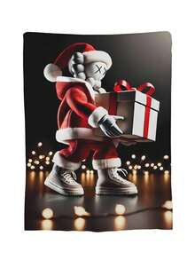 1pc Kawss Kawaii Kaw Gifts Blankets Ultra Soft Flannel Throw Blankets For Living Room Decor Bedroom Couch Sofa Chair Office Car - 黑色 - 查看 4