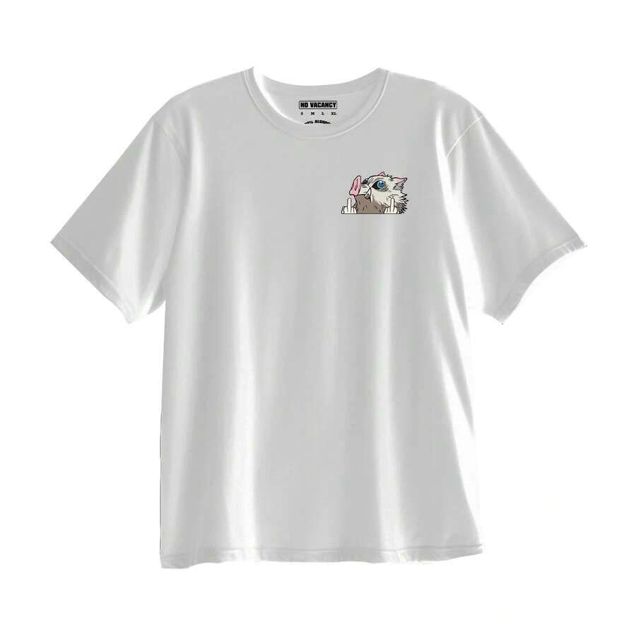 Playera unisex Jabali figura animada - Blanco - Ver 1