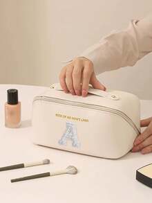 1pc Waterproof PU Leather Makeup Bag, Transparent Toiletry Bag, Large Capacity Travel & Swimming Bag, Dry & Wet Separation Cosmetic Organizer Bag, Portable Waterproof Toiletry Bag, Travel & Swimming Bag, Bathing & Fitness Organizer Bag, Transparent Waterproof Beach Bag, Oval Cylindrical Beach Tote, Transparent Beach Bag, Shoulder Bag, Swimming Bag, Bathing Organizer Bag - Multicolor - View 26