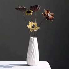 1pc 1 Stem Artificial Lotus Seed Pod Filler, Can Be Used To Create Floating Plant Lotus Leaf Decor, Natural Full Bloom, Non-Withering, Suitable For Vase Insertion And Vase DIY Decoration