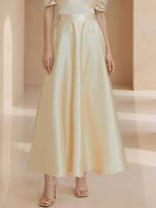 Amyenjoylife Modern Summer Women's Elegant And Simple Temperament Skirt - Gold - View 1