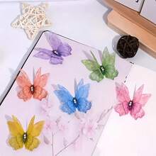 100/200pcs Mini Fabric Butterflies, 3D Realistic Pastel Butterflies Decor, Suitable For DIY Crafts, Nail Art, Photography Props, Headpieces, DIY Hair Clips, Headbands, Bouquet Decor, Jewelry Making Supplies, Home Decor, Party Decor, Wedding Decor, Easter Decor, Thanksgiving Decor, Garden & Yard Decor, Party Backdrops, Great Gift Choice