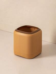 1pc桌面垃圾桶按压式迷你垃圾桶厨房浴室卧室办公室桌面配件家居装饰房间装饰家用收纳清洁用品