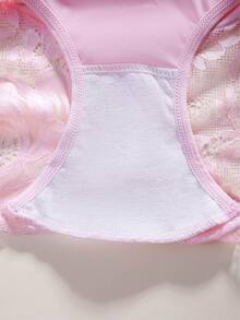 3pcs/Set - Women High Waist Sexy Lace Panties, Seamless Underwear, Breathable Cotton Crotch, Slimming, Lift, Quick Dry Triangle Briefs - Multicolor - View 7