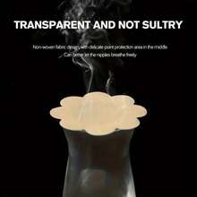 30 Pieces Of Ultra-Thin Disposable Nipple Covers - Breathable Non-Woven Fabric Material, Anti-Bulge Design, Round And Floral Shapes, Seamless Fashion Accessory Suitable For Clothing, Swimwear, And Wedding Photography - tròn - Xem 3