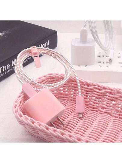 5 piezas Funda protectora simple para cargador Apple de 18W/20W - Material TPU duradero, compatible con cargador Apple, cubierta protectora flexible anti-grietas