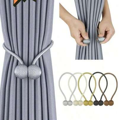 2 piezas Sujetadores magnéticos para cortinas, Clips sujetadores de cortinas, Adecuados para decoración del hogar, dormitorio, oficina; 1 pieza/4 piezas Sujetadores magnéticos para cortinas con forma de auriculares, Fijadores de cortinas sin taladro, Regalo de cumpleaños/graduación