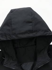 新款加大码男士休闲时尚户外长袖外套 - 黑色 - 查看 4