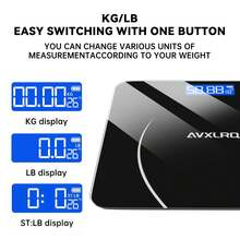 Bathroom Scale, High-Precision Digital Weighing Machine, Compact Size, LED Display, Doctor's Scale With Strong Tempered Glass, 396 Lbs - Black - View 7