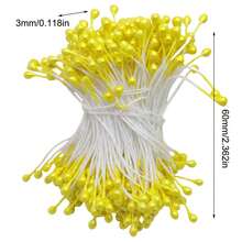 240pcs 3mm Pearlescent Flower Stamens, Artificial Gypsum Rose & Lily Handmade Craft Supplies, Home Decor Accessories