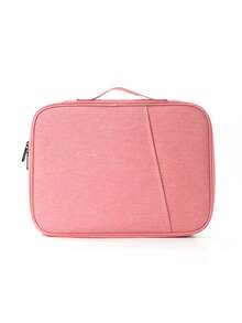 1 Laptop Sleeve With Handle, Padded 14-Inch Computer Tote Bag, Portable Storage Bag With Mesh Inner Pocket, Secure Hook And Loop Strap, Perfect For Work, Business And Daily Commuting - Multicolor - View 10