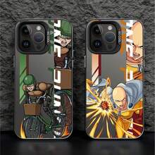 Custodia per telefono Anime One Punch Man Saitama, compatibile con 16, 11, 13, 15 Pro, 12, 14, 16 Pro Max, 13, 12, 15, 14 Plus, in PC rigido, cover protettiva, compatibile con 17, 17 Pro, 17 Pro Max