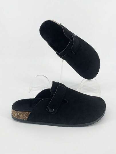 Spring To Summer New Autumn/Winter Slippers, Unisex Couple Indoor/Outdoor Warm Thick Plush Slippers, Luxury Flip Flops For Men & Women, Black Fluffy Thick Sole Slippers For Home Use