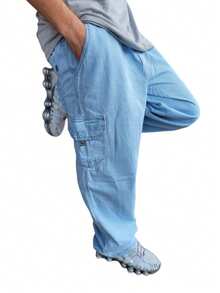 Men Pants - 淺藍色 - 查看 3