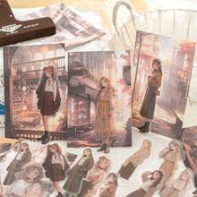 Bộ 24 miếng dán chủ đề Cô gái thời trang, hình dán trang trí sáng tạo, vật liệu thủ công trang trí sổ lưu niệm, quà tặng ngày lễ, đồ dùng học tập cá nhân hóa cho sổ lưu niệm, văn phòng phẩm. - Màu nâu  Mocha - Xem 2