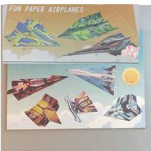 Avión de papel de origami, juguete intelectual para cultivar la habilidad manual, manualidad de origami DIY, regalo pequeño de Navidad, regalo pequeño de vacaciones