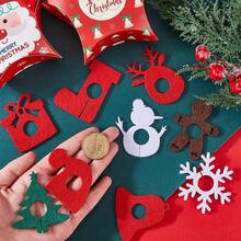 9/18 pezzi Anelli per bicchieri da vino natalizi, decorazioni a tema albero di Natale, fiocco di neve, renna, decorazioni per feste, decorazioni fai-da-te per bicchieri da vino - Multicolore - Visualizzare 2