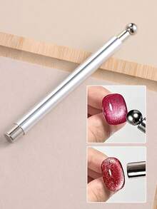 二合一猫眼美甲凝胶磁性棒套装,长铝柄强磁钢球美甲工具,多功能强力磁性猫眼凝胶指甲油笔,可拆卸美甲工具,适合家庭DIY和美甲沙龙使用 - 彩色 - 查看 15