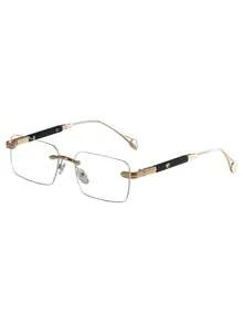 Męskie okulary retro z metalową oprawką, bez oprawek, eleganckie, idealne do codziennego dojazdu do pracy, do noszenia na co dzień, do fotografii, na wakacje na świeżym powietrzu, a także jako prezent na powrót do szkoły, idealne na Halloween, Boże Narodzenie, Wielkanoc, Walentynki, Dzień Niepodległości, Święto Dziękczynienia i Nowy Rok - Wielokolorowe - Zobacz 5