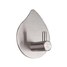 4 Edelstahlhaken – geeignet für selbstklebende Wände in Bad und Küche – stabile, stanzfreie Kleider- und Huthaken aus Metall hinter Türen.